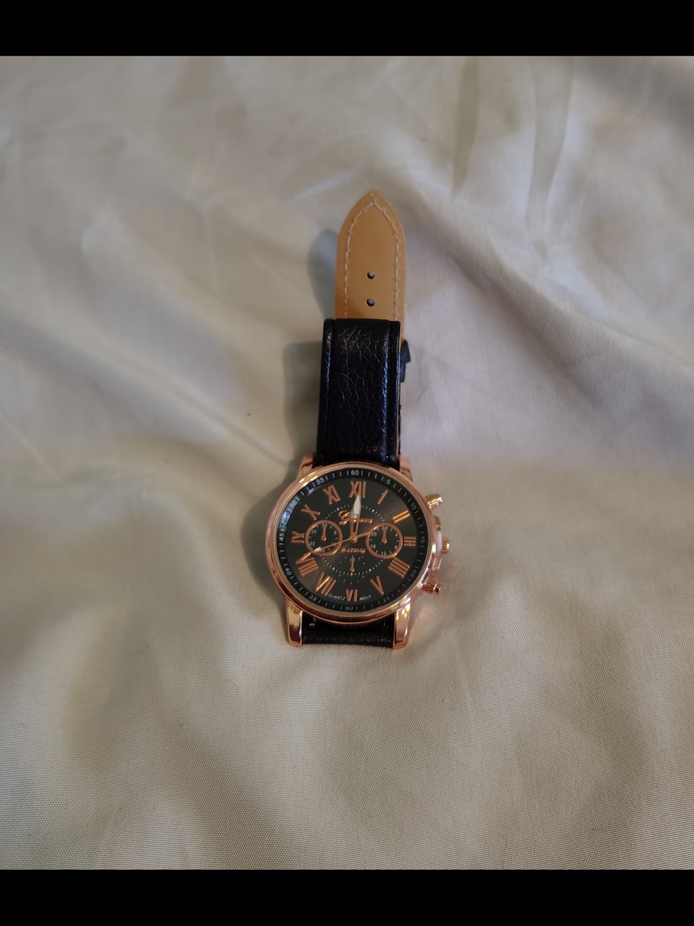 Men's S/M Fit Simple Classic Leather Dress Watch